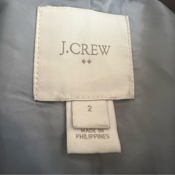 J. Crew Vail Hooded Wool Blend Zip-Up Mid Length Coat in Heather Gray Size 2 - Picture 7 of 9